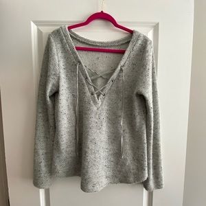 Like New Lace-up Knit Sweater